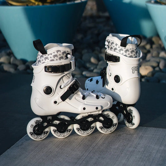 FR Skates FR1 80 Deluxe Intuition White freeride inline skates for advanced skaters
