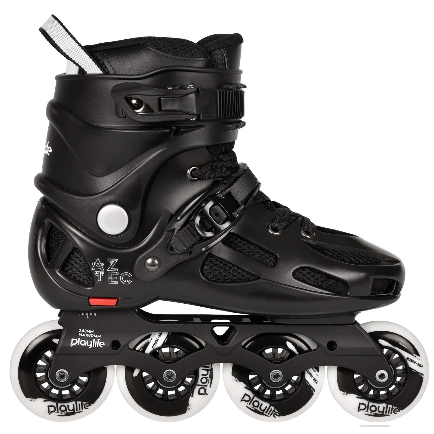 Playlife Aztec freeride inline skates with Powerslide Gamma aluminum frame and 80mm wheels