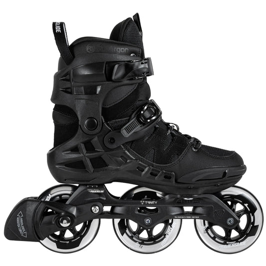 Powerslide Phuzion Argon Black 100 fitness inline skates with TRINITY mounting and 100mm wheels