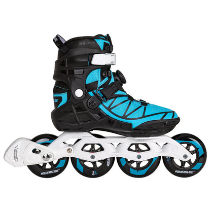Powerslide Phuzion Argon Bluebird 100 fitness inline skates with TRINITY mounting and 100 mm wheels