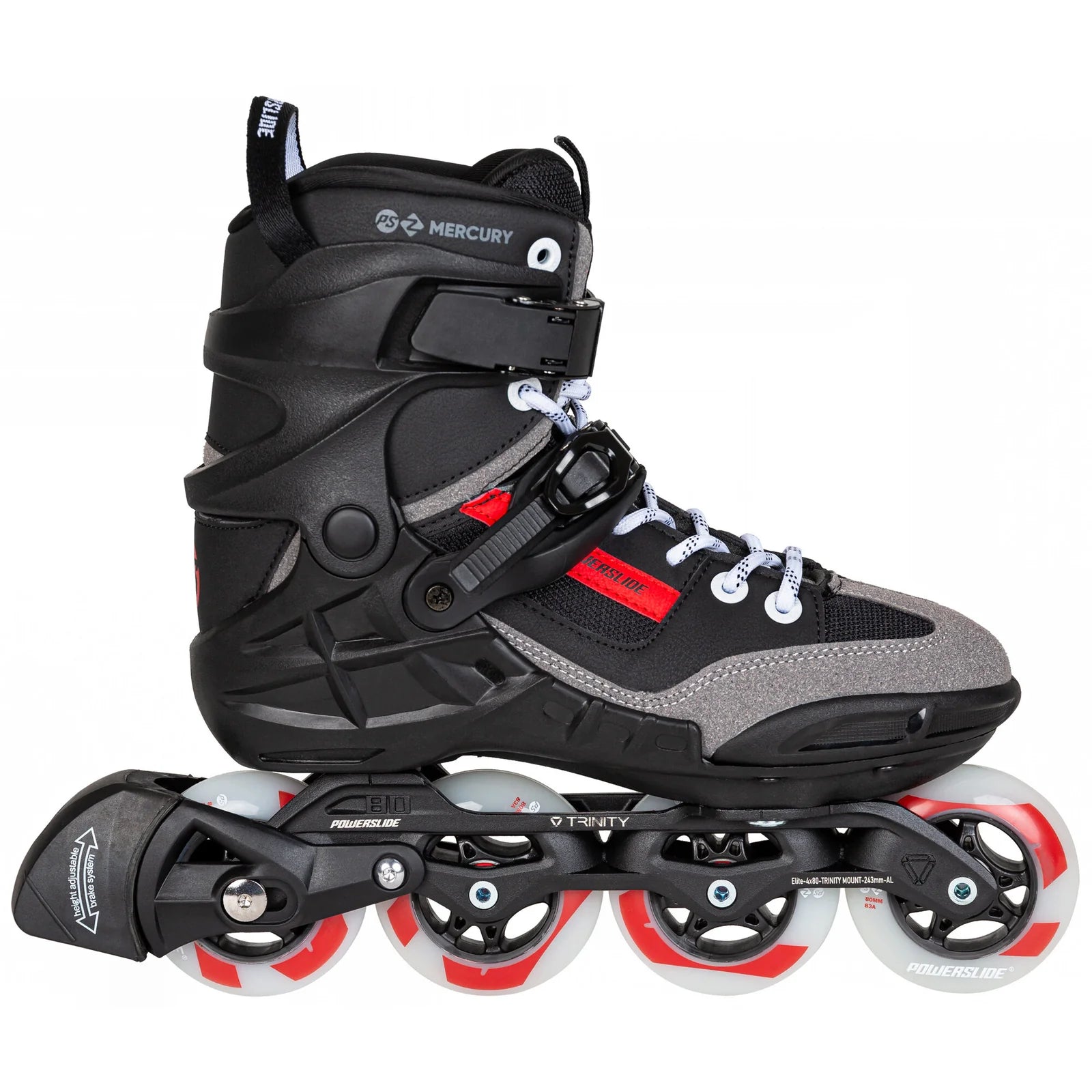 Powerslide Phuzion Mercury 80 fitness inline skates with TRINITY X frame for comfort and performance