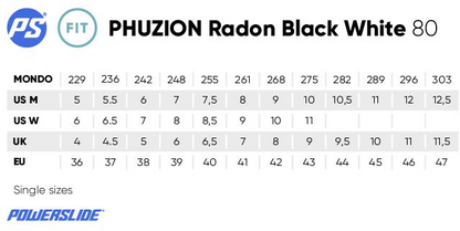 Powerslide - Phuzion Radon Black White 80