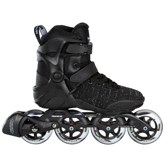 Powerslide Phuzion Xenon Black 90 fitness inline skates with TRINITY mount and 90 mm wheels