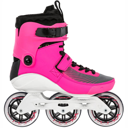 Powerslide SWELL Electric Pink 100 fitness inline skates with TRINITY X mount and 3DAP fit