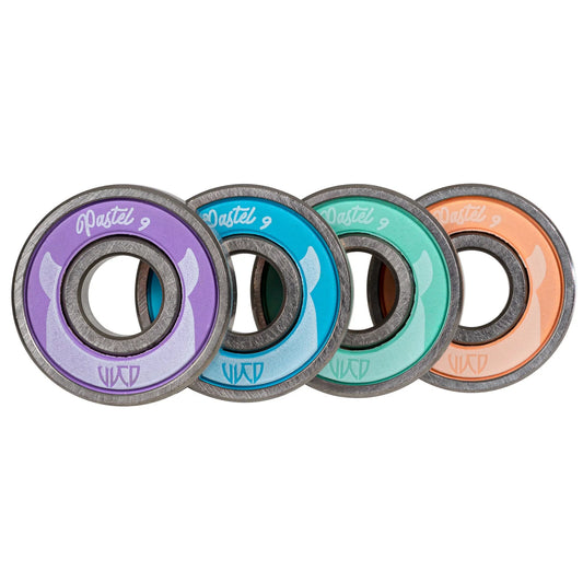 Wicked Pastel 9 ABEC 9 inline skate bearings with chrome-steel construction